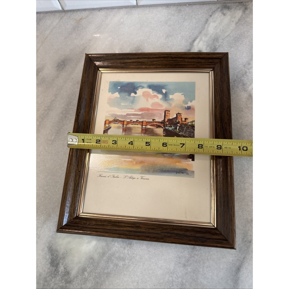 vintage Italian‎ Menu Print Wood Framed With Gold Trim 1962 - Picture 10 of 12